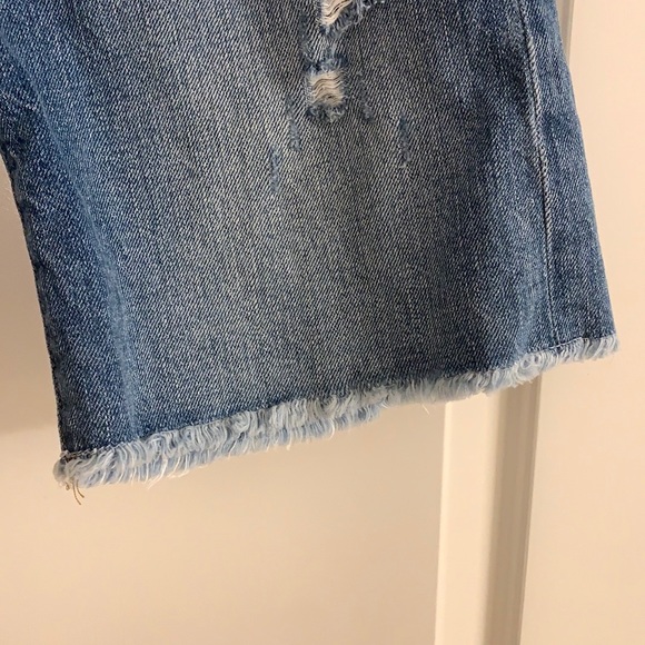 Frame High Rise Garçon Denim Jean Bermuda Shorts - Picture 6 of 14